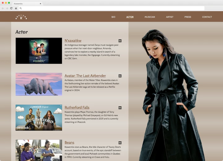 screen capture of page