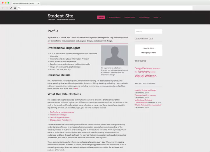 screen capture of page